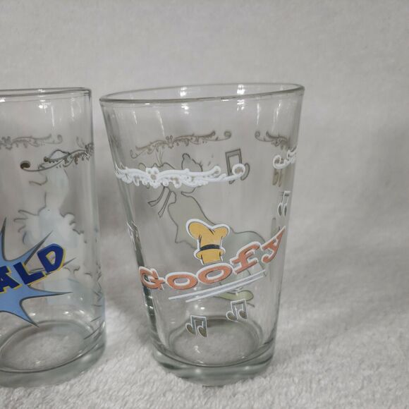Disney Mickey Mouse Minnie Donald Duck Goofy Vintage Juice Glasses Rare Uncommon - Picture 11 of 12